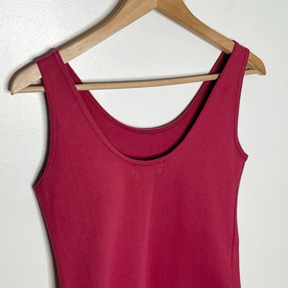Vintage 90s Y2K Energie Tank Top Womens Large Pink Cranberry Cotton Casual - Picture 6 of 7